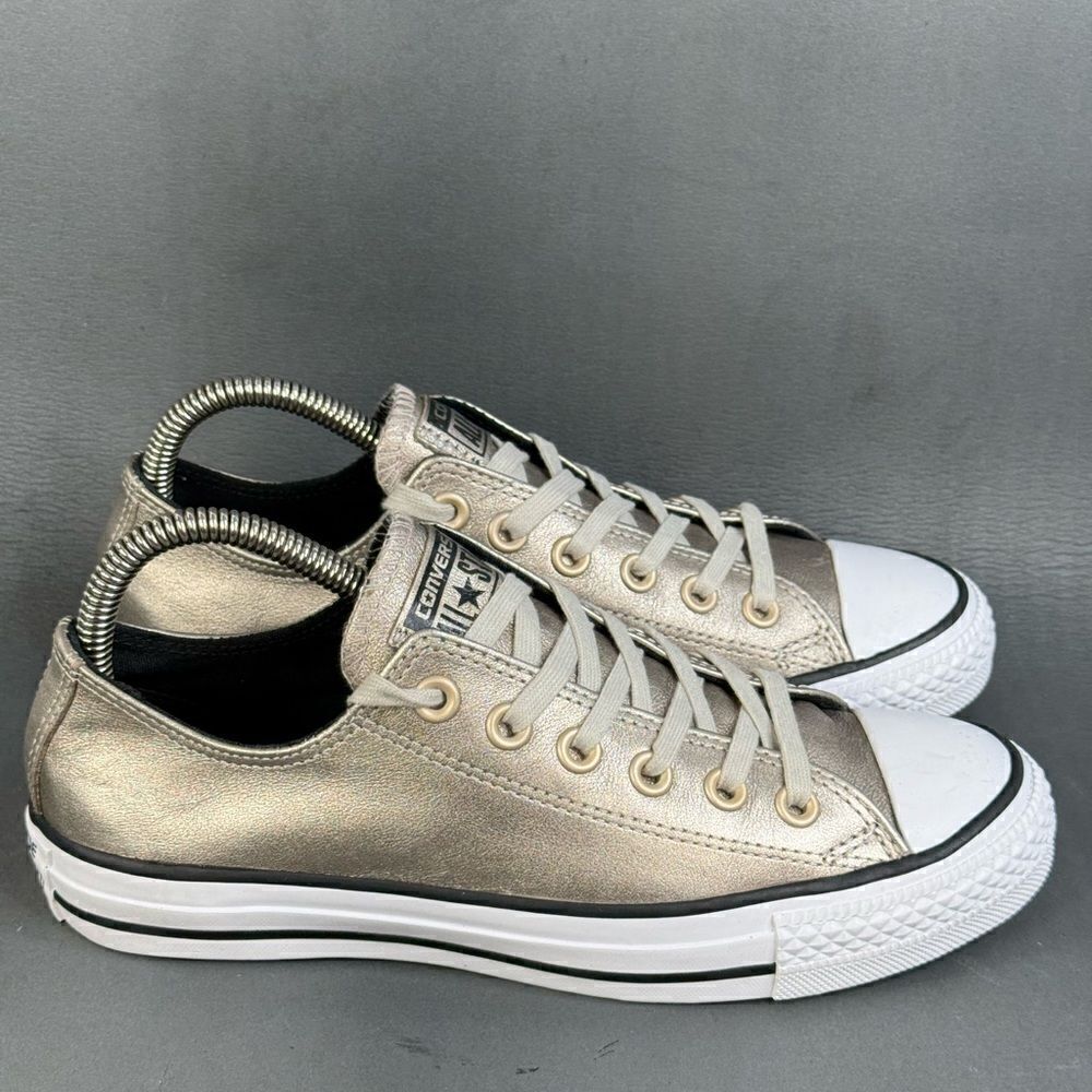Converse Chuck Taylor All Star Low Ox Metallic Gray Sneakers shoes women 6.5
